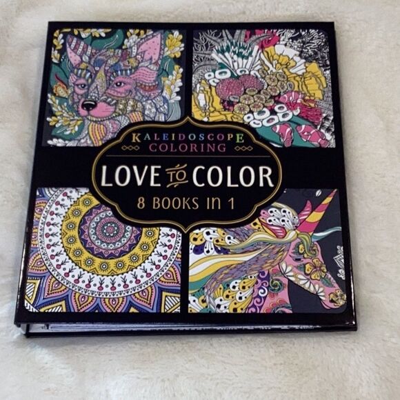 Love To Color Kaleidoscope Coloring Book 90 designs Bound Together - Picture 1 of 12